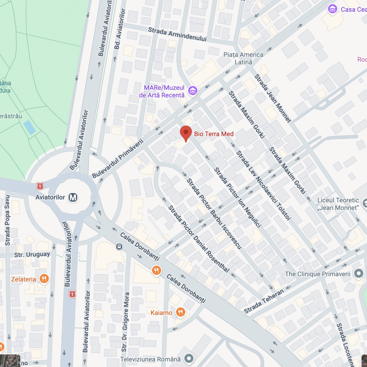 Bio Terra Med Primăverii - harta locație Google Maps